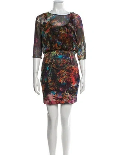 Pre-owned Erdem Floral Print Mini Dress In Multi