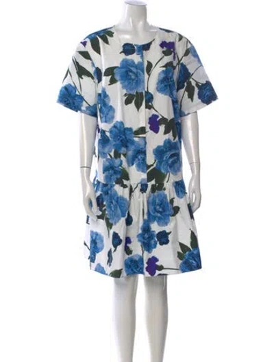 Pre-owned Erdem Floral Print Mini Dress In Multi
