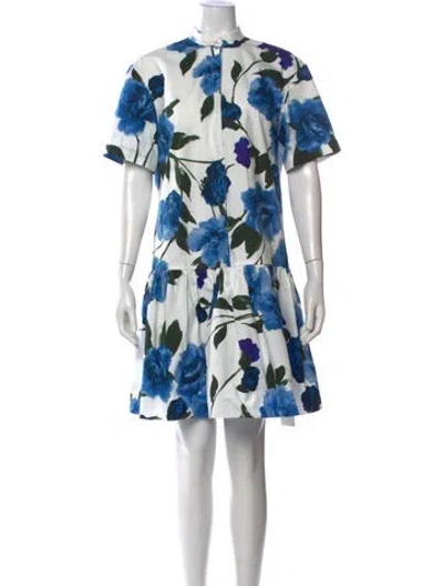 Pre-owned Erdem Floral Print Mini Dress In Multi