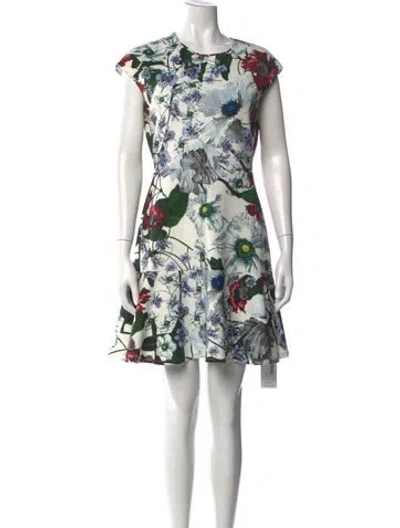 Pre-owned Erdem Floral Print Mini Dress In Multi