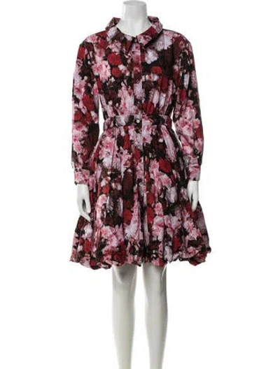Pre-owned Erdem Floral Print Mini Dress In Multicolor
