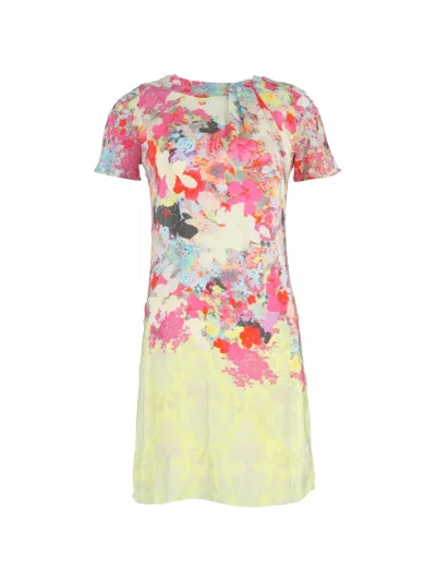 Pre-owned Erdem Floral-print Mini Dress In Pink