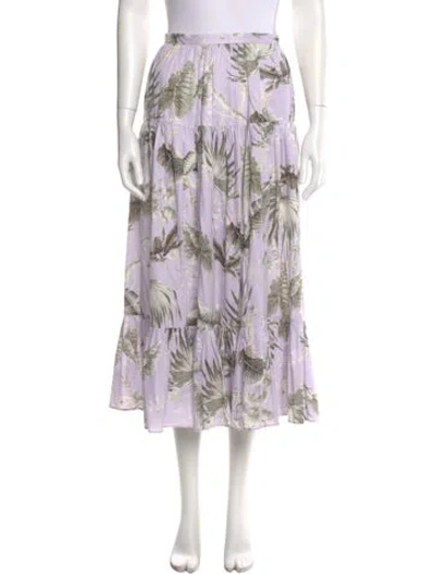 Pre-owned Erdem Floral Print Mini Skirt In Purple