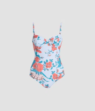 Erdem Floral Print One Piece Swimsuit In Multi