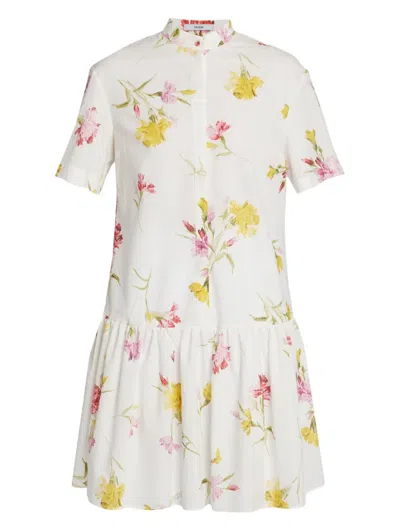 Erdem Floral-print Shirt Dress In White