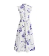 Erdem Floral Sleeveless Flared Midi Dress In White