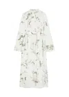 Erdem Womens Botanical Garden White Relaxed-fit Floral Silk Midi Dress