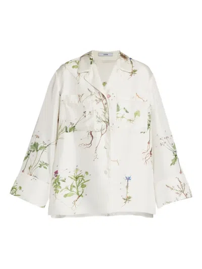 ERDEM FLORAL-PRINT SILK SHIRT