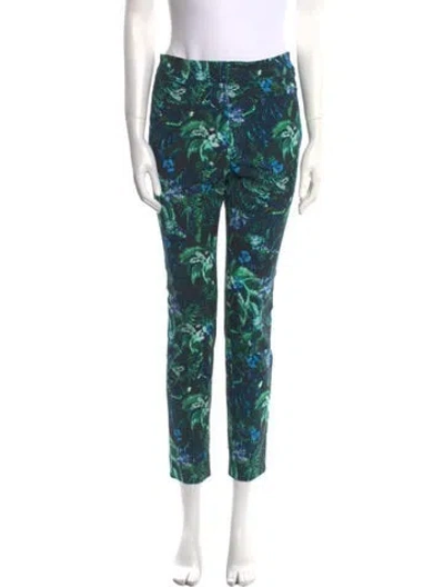 Pre-owned Erdem Floral Print Skinny Leg Pants In Multi
