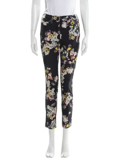 Pre-owned Erdem Floral Print Skinny Leg Pants In Multi