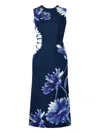 Erdem Floral-print Sleeveless Midi Dress In Multi