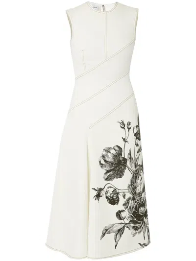 ERDEM FLORAL-PRINT SLEEVELESS MIDI DRESS