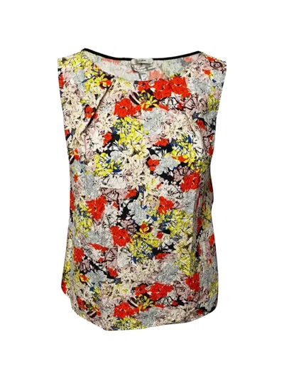 Pre-owned Erdem Floral-print Sleeveless Top In Neutral