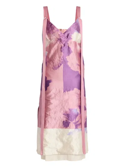 ERDEM FLORAL-PRINT SLIP DRESS