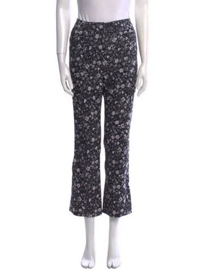 Pre-owned Erdem Floral Print Straight Leg Pants In Multi