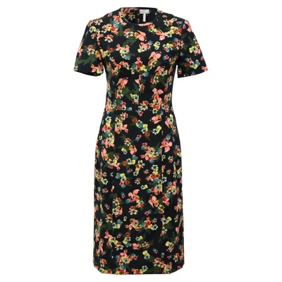 Erdem Floral Printed Knee-length Dress In Multicolor Cotton