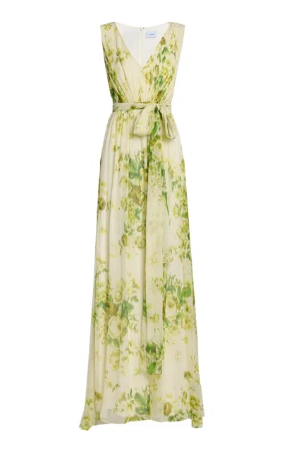 Erdem Floral Silk-creponne Gown In Multi