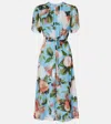Erdem Floral Silk Voile Midi Dress In Multi