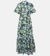 Erdem Floral Tiered Cotton Poplin Midi Dress In Multicoloured
