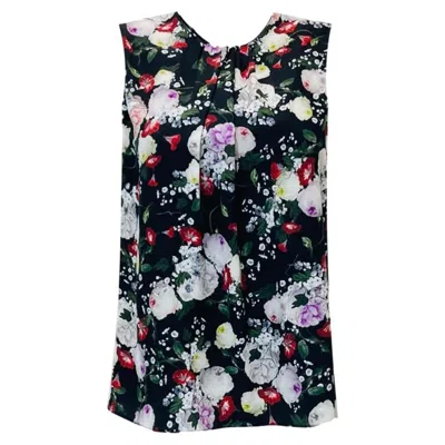 Pre-owned Erdem Floral Top In Black