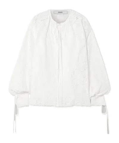 Erdem Floral-embroidered Blouse In White