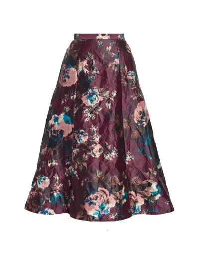 Erdem Floral-print A-line Midi Skirt In Multi