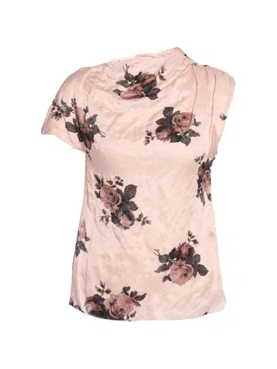 Erdem Floral-print Blouse In Pink