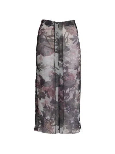 Erdem Floral-print Jacquard Skirt In Multi