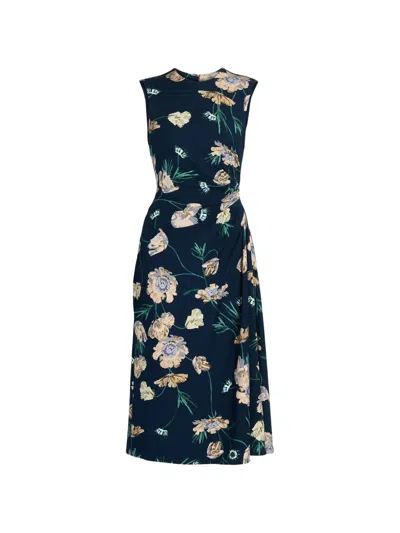 Erdem Floral-print Midi Dress In Multi