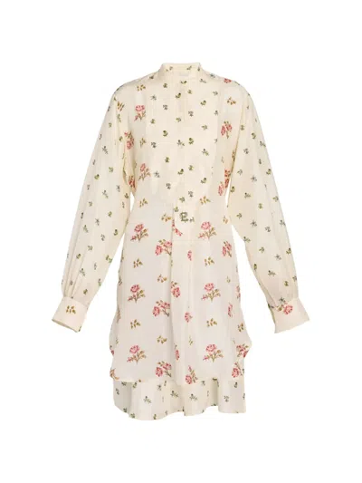 Erdem Floral-print Mini Dress In Multi