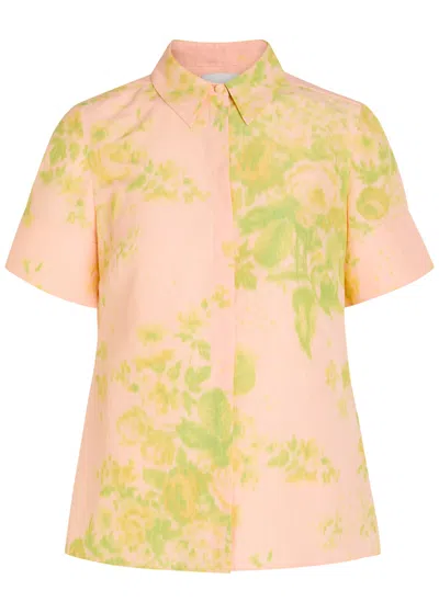 Erdem Floral-print Woven Shirt In Pink