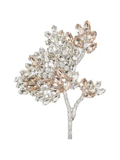 Erdem Flower Bouquet Brooch In Silver