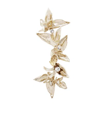 Erdem Flower Gold-tone Crystal Brooch