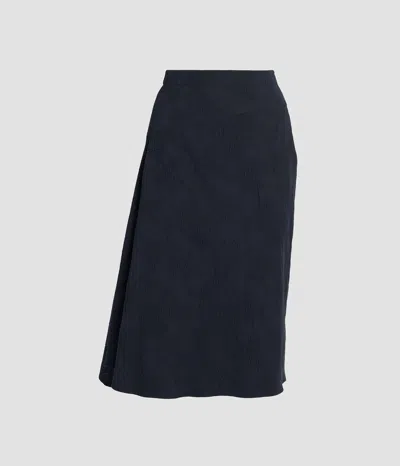 Erdem Flower Jacquard Drape Midi Skirt In Multi