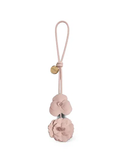 Erdem Flower Leather Charm In Pink