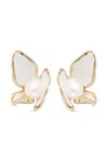 Erdem Flower Pearl Earrings In Gold