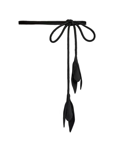 Erdem Flower Wrap Belt In Purple