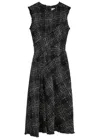 Erdem Cotton-blend Tweed Midi Dress In Black