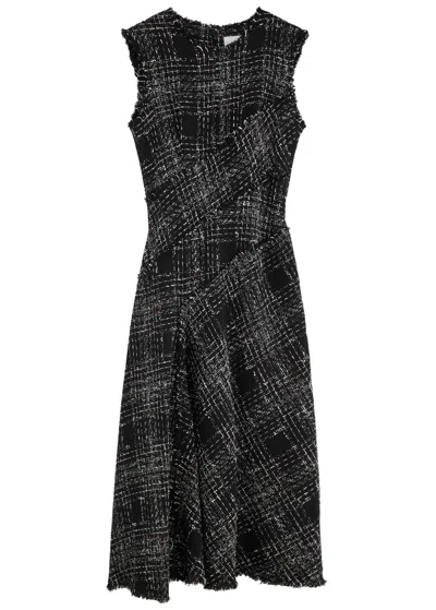 ERDEM ERDEM FRAYED BOUCLÉ TWEED MIDI DRESS