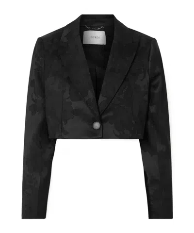 Erdem Genevieve Wool Blend Jacket In Black