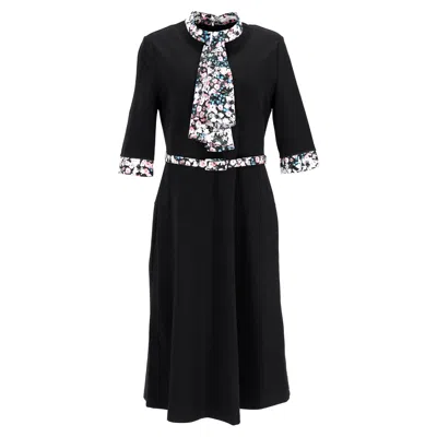 Erdem Gilliam Floral-print Dress In Black Viscose