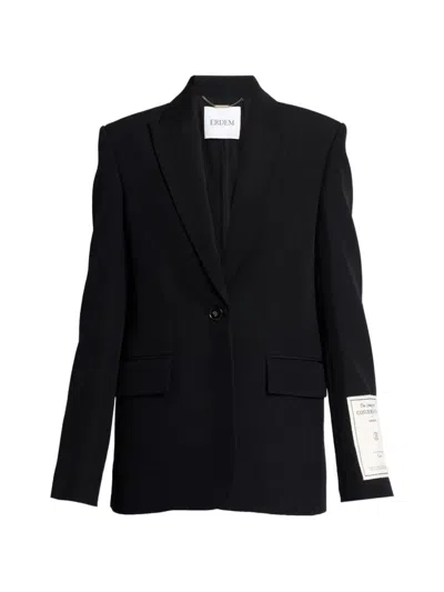 Erdem Grain De Poudre Blazer In Black