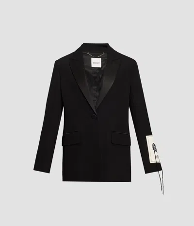 Erdem Grain De Poudre Single Breasted Blazer In Multi