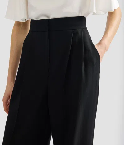Erdem Grain De Poudre Wide Leg Trouser In Blue