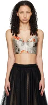 Erdem Gray Textured Camisole In Pearl
