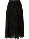 Erdem Guipure-lace Midi Skirt In Black