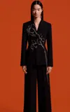 Erdem High-rise Wool Wide-leg Pants In Black