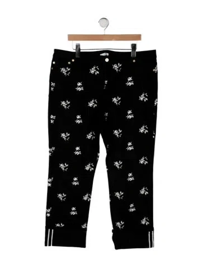 Pre-owned Erdem High-rise Straight Leg Jeans In Black
