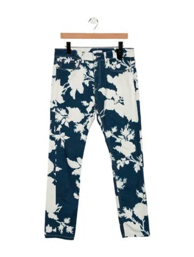 Pre-owned Erdem High-rise Straight Leg Jeans In Blue