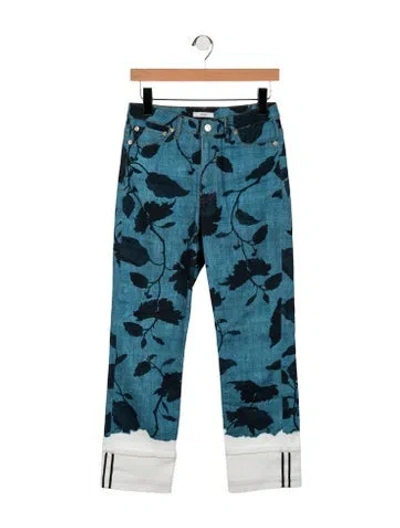 Pre-owned Erdem High-rise Straight Leg Jeans In Blue